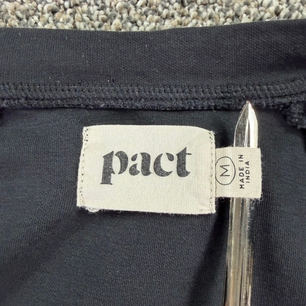 Pact Organic Cotton Full Zip Bomber Jacket Black Raglan Sleeve Women Medium READ - Picture 6 of 12